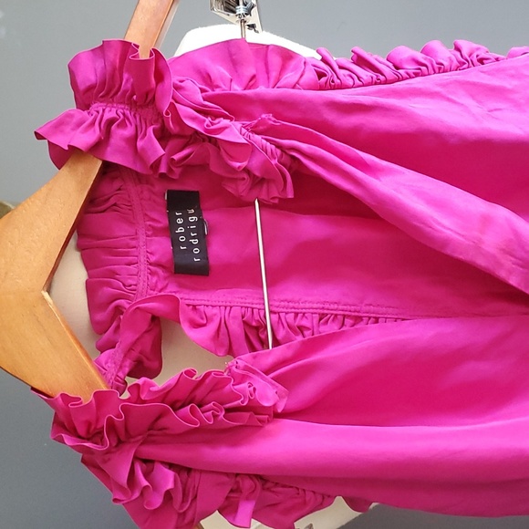 Robert Rodriguez silk purple top size 0 - Picture 3 of 16